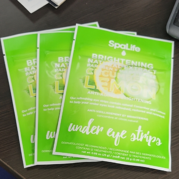 SpaLife Brightening Under Eye 12ct Per Package Strips Lot of 3 Packs NEW - Picture 1 of 2